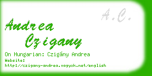 andrea czigany business card